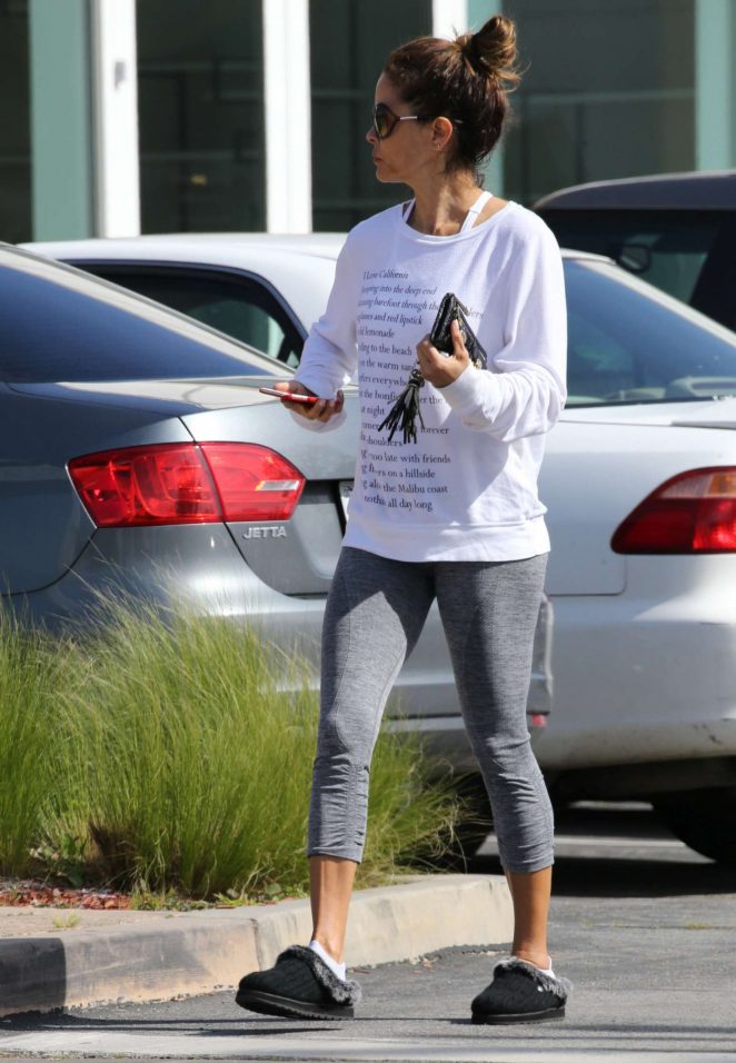 Brooke Burke in Tights out shopping in LA