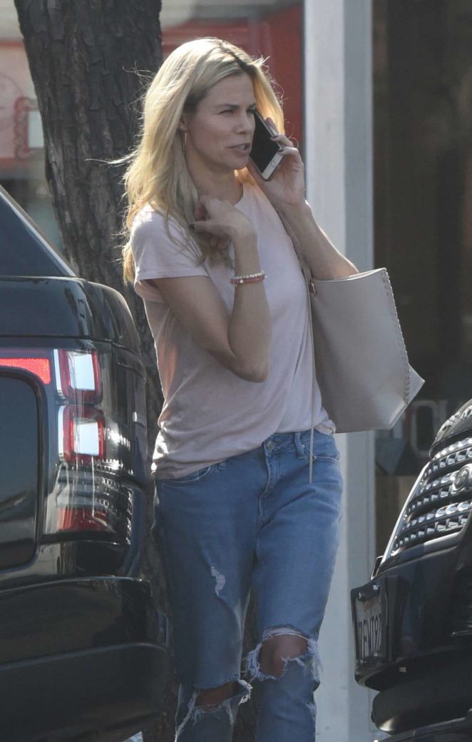 Brooke Burns goes to Pink Cheeks salon in Los Angeles