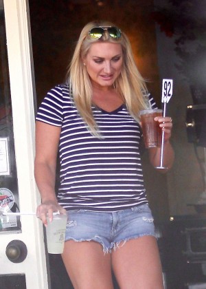 Brooke Hogan in Jeans Shorts out in Los Angeles