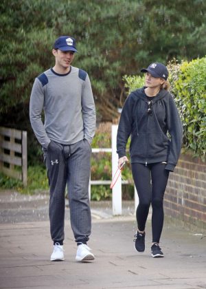 Bryana Holly and Nicholas Hoult at the park in London