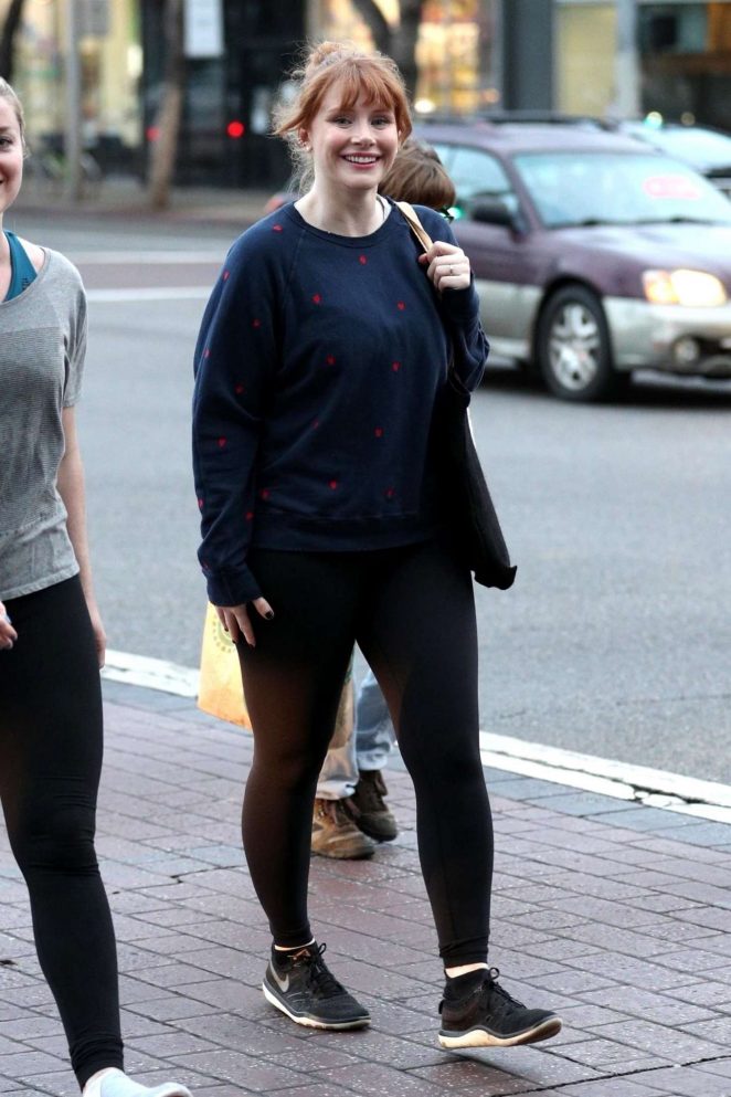 Bryce Dallas Howard in Tights out in West Hollywood