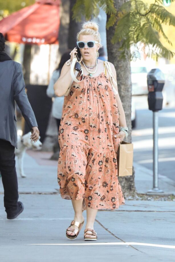 Busy Philipps - In a floral dress shopping in Los Feliz