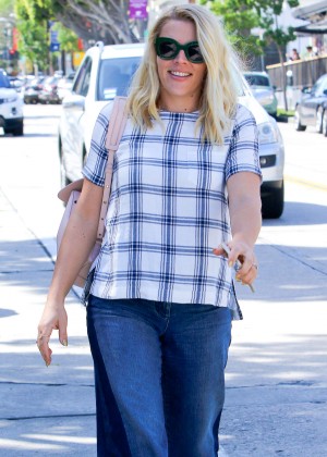 Busy Philipps in Jeans at Gracias Madre in West Hollywood
