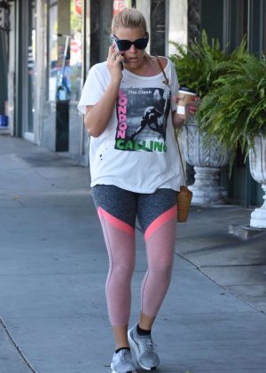 Busy Philipps in Shorts - Leaving her yoga session in Los Angeles