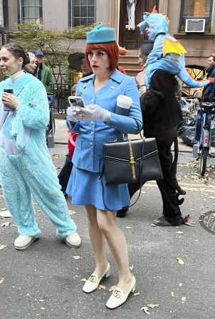 Busy Philipps - Seen on Halloween in stewardess costume in Manhattan's West Village