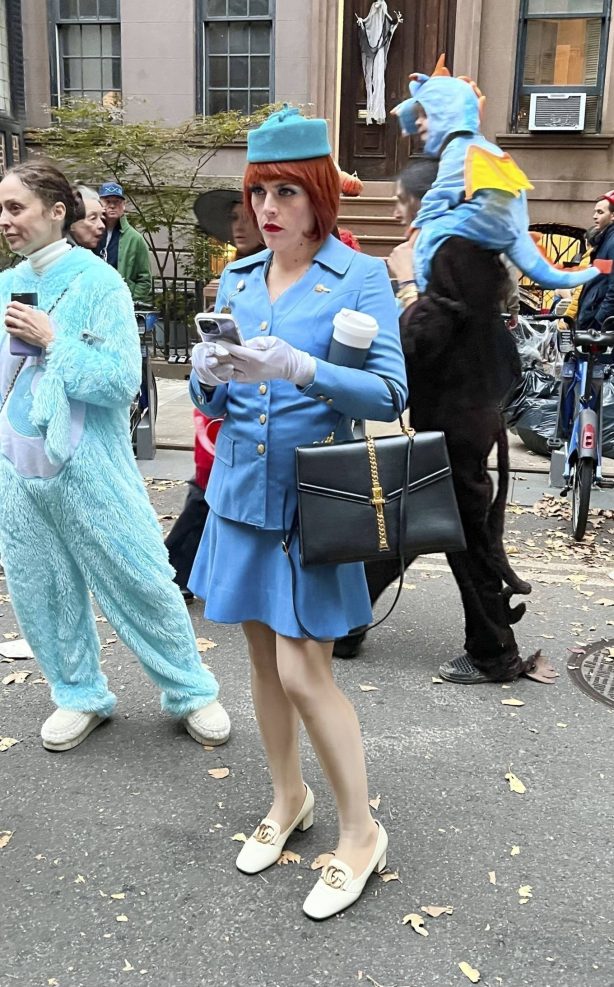 Busy Philipps - Seen on Halloween in stewardess costume in Manhattan's West Village