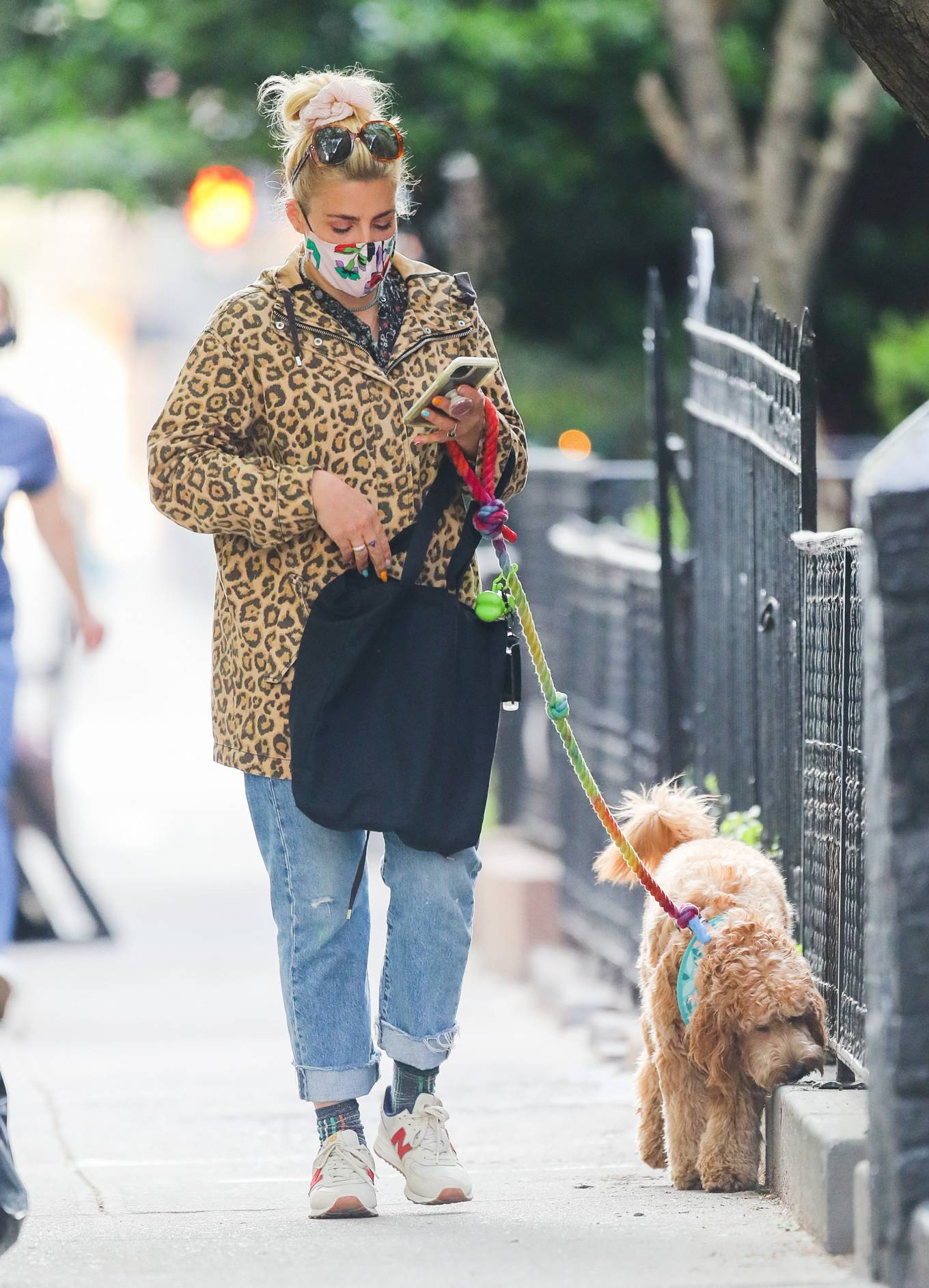 Busy Philipps - Wears a cheetah print jacket in New York