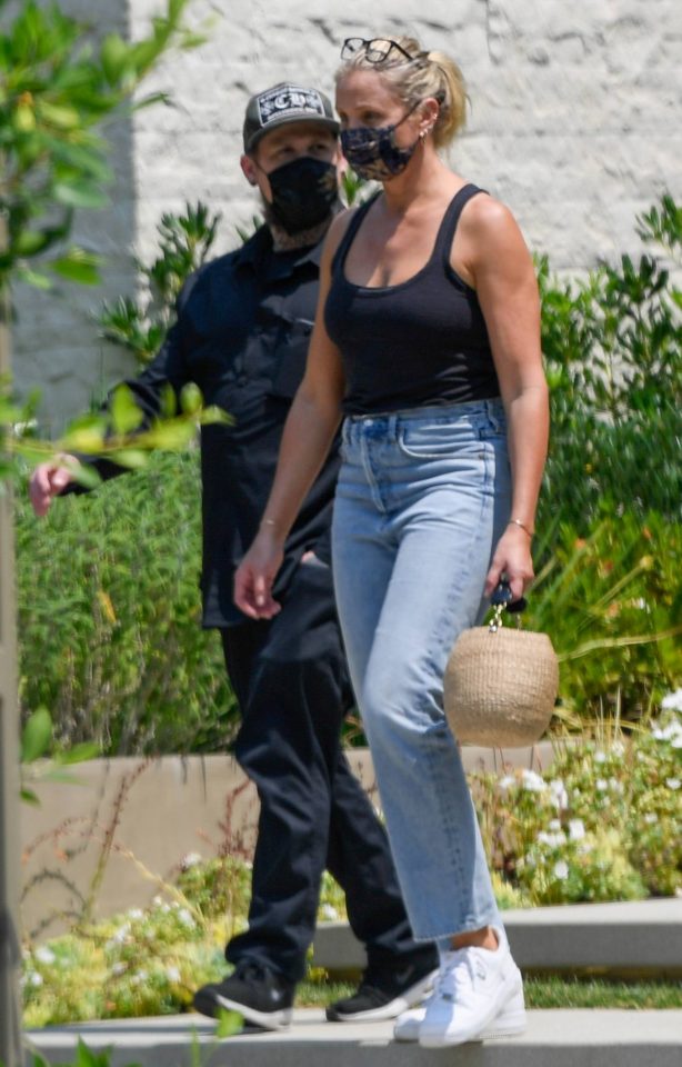 Cameron Diaz and Benji Madden - Out and about
