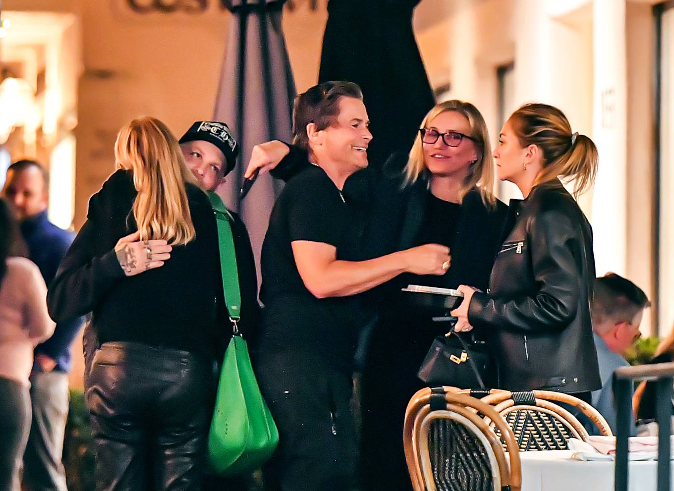 Cameron Diaz - With husband Benji Madden and with Rob Lowe and wife Sheryl Berkoff in LA