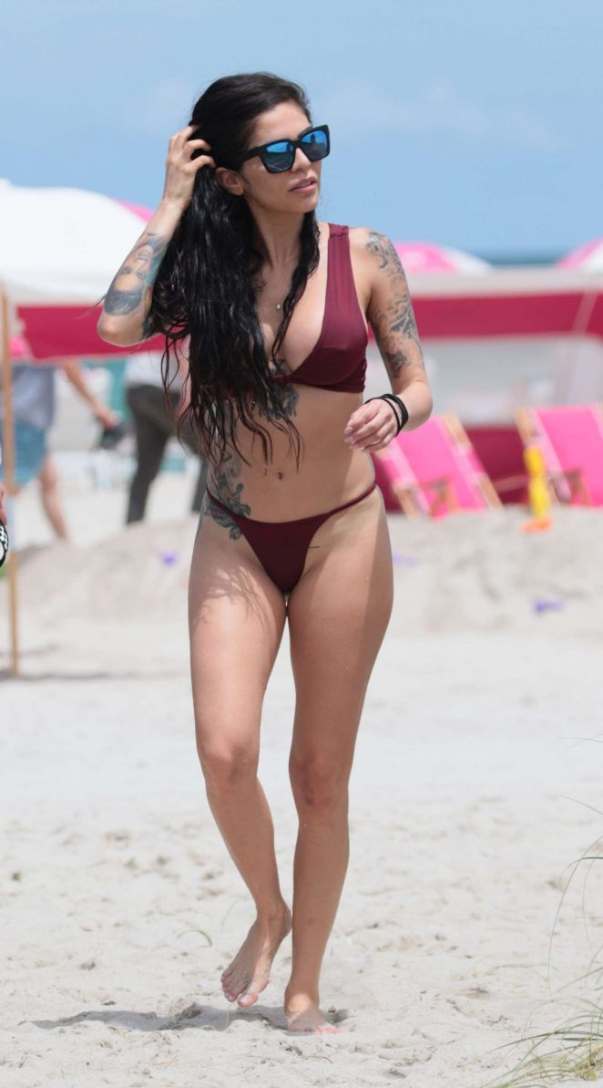 Cami-Li in Bikini at the beach in Miami