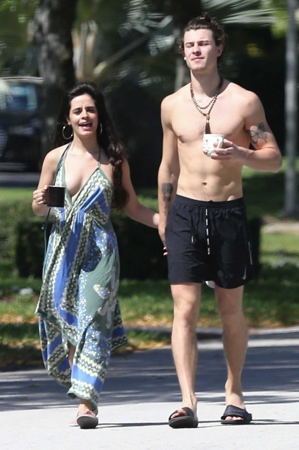 Camila Cabello and Shawn Mendes - Seen on a morning coffee walk in Miami
