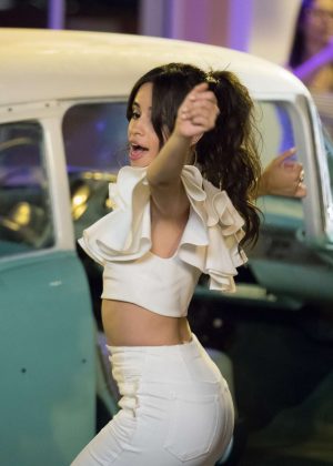 Camila Cabello - Filming music video for her new song Hey Mama with J Balvin in Miami