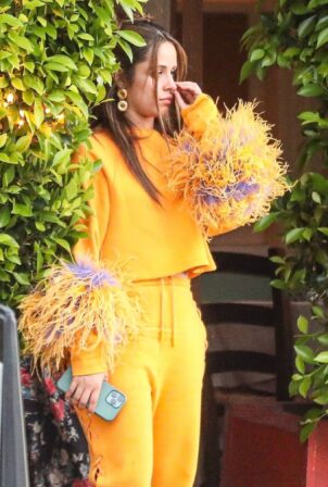 Camila Cabello - In orange sweats out in Santa Monica