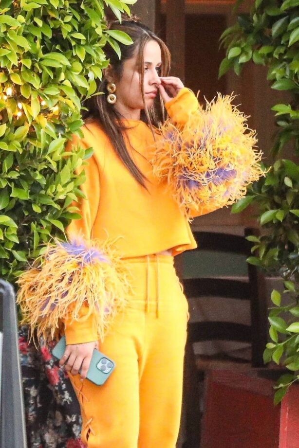 Camila Cabello - In orange sweats out in Santa Monica