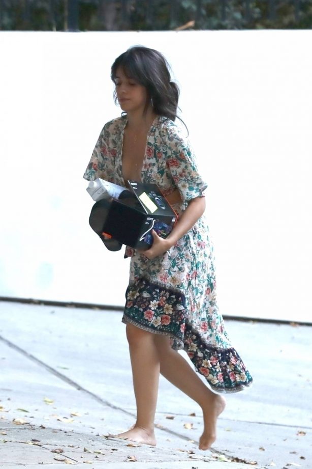 Camila Cabello - Seen while goes barefoot in Los Angeles