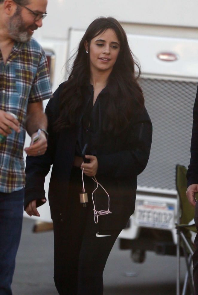Camila Cabello - Shooting a new music video in Los Angeles