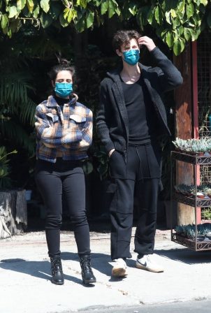 Camila Cabello - With boyfriend Shawn Mendes shop for plants and flowers in Los Angeles