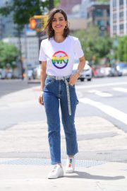 Camila Coehlo in Pride T-Shirt - Out in NYC