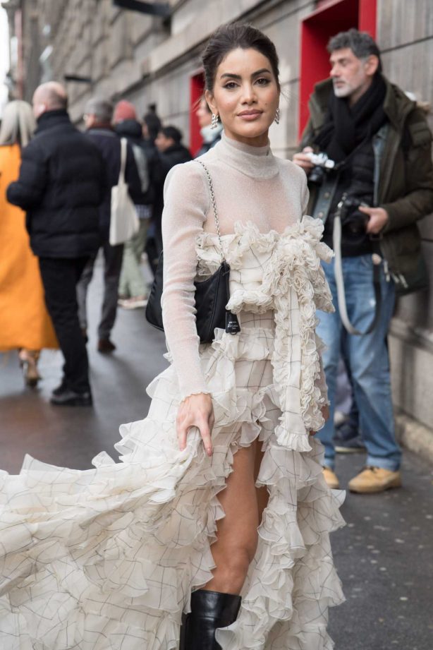 Camila Coelho - Arrives at Giambattista Valli Show at Paris Fashion Week 2020