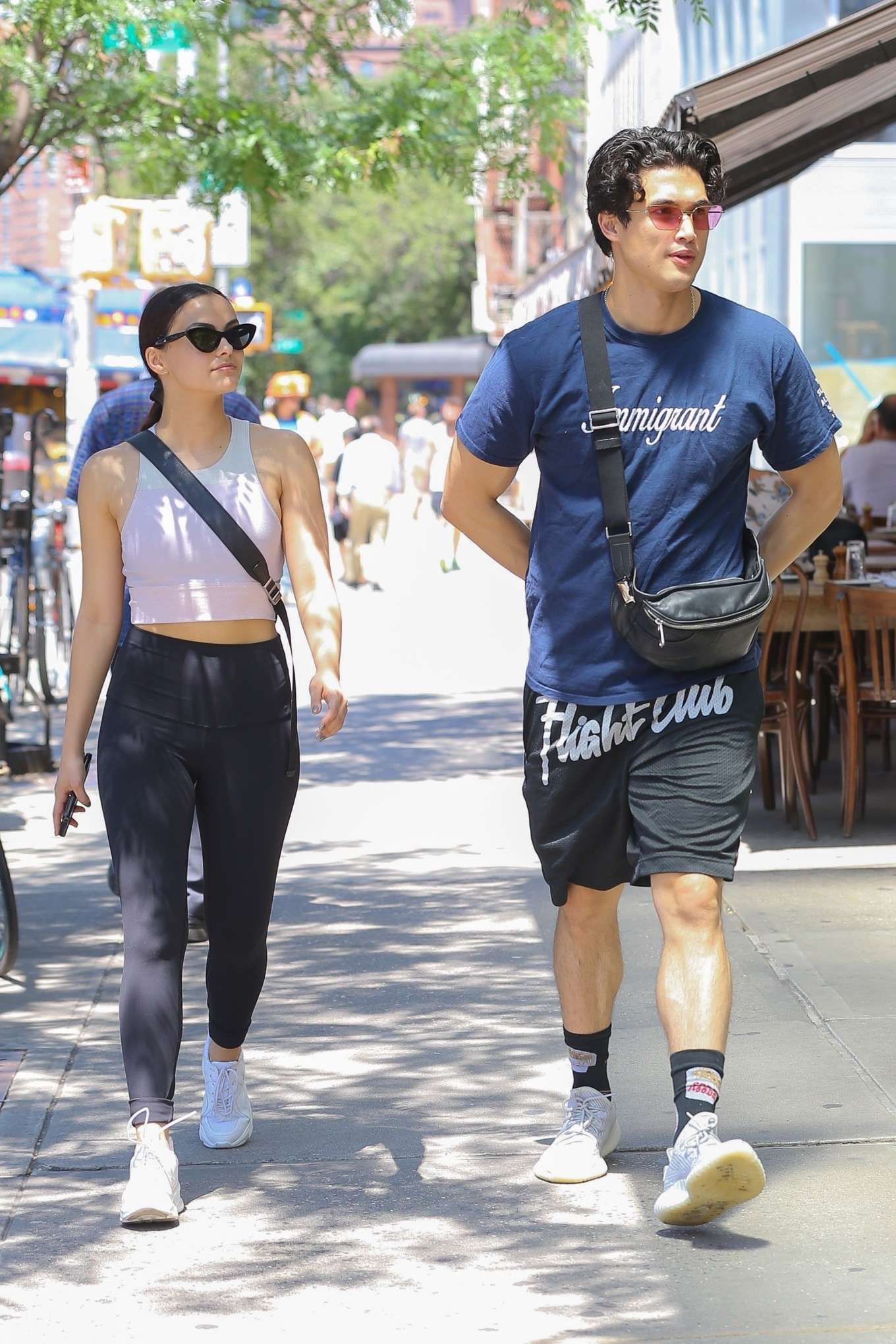 Camila Mendes and Charles Melton â€“ Return to their hotel in NYC