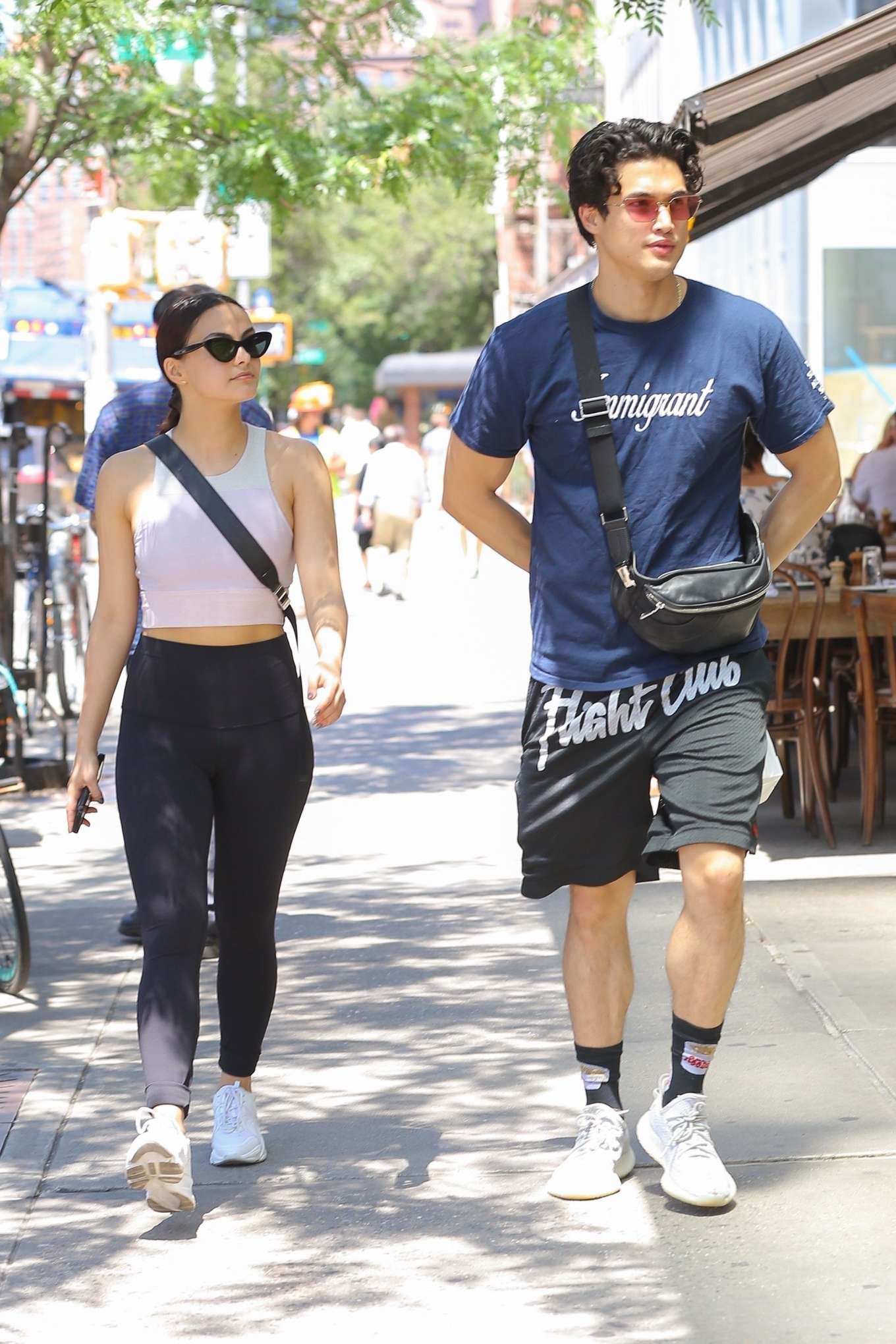 Camila Mendes and Charles Melton â€“ Return to their hotel in NYC