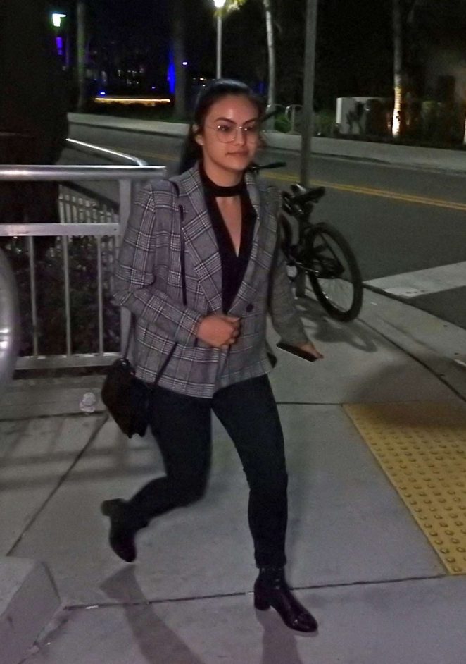 Camila Mendes - Grabs a late night dinner in Miami