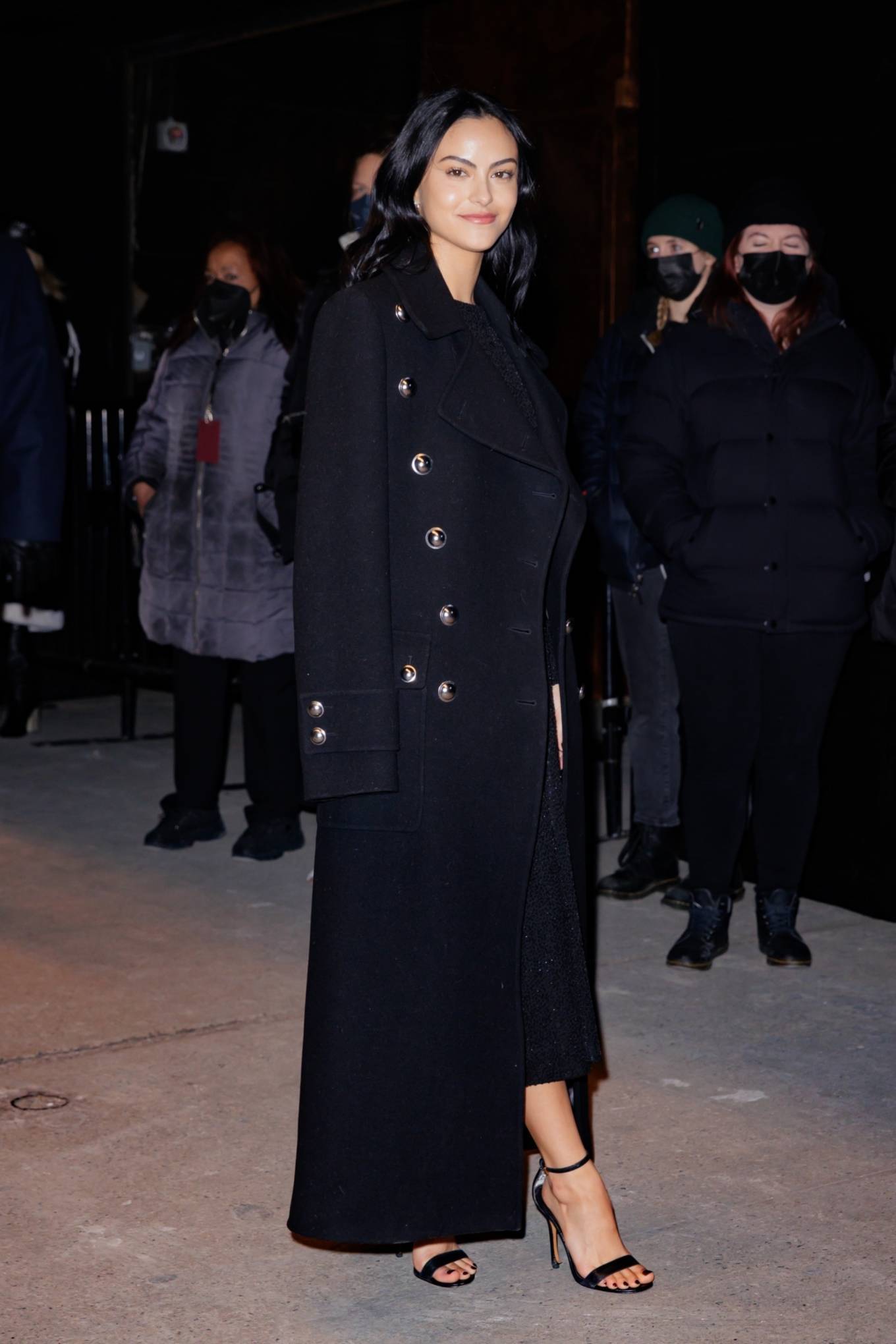Camila Mendes 2022 : Camila Mendes – In all black arrives to the Michael Kors fashion show during NYFW-03