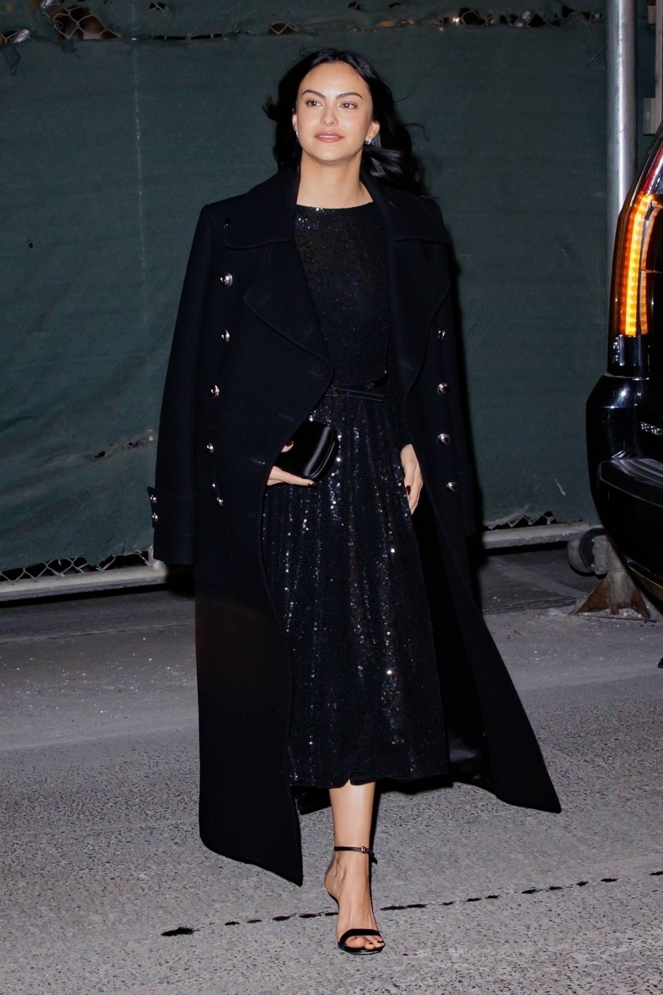 Camila Mendes 2022 : Camila Mendes – In all black arrives to the Michael Kors fashion show during NYFW-04