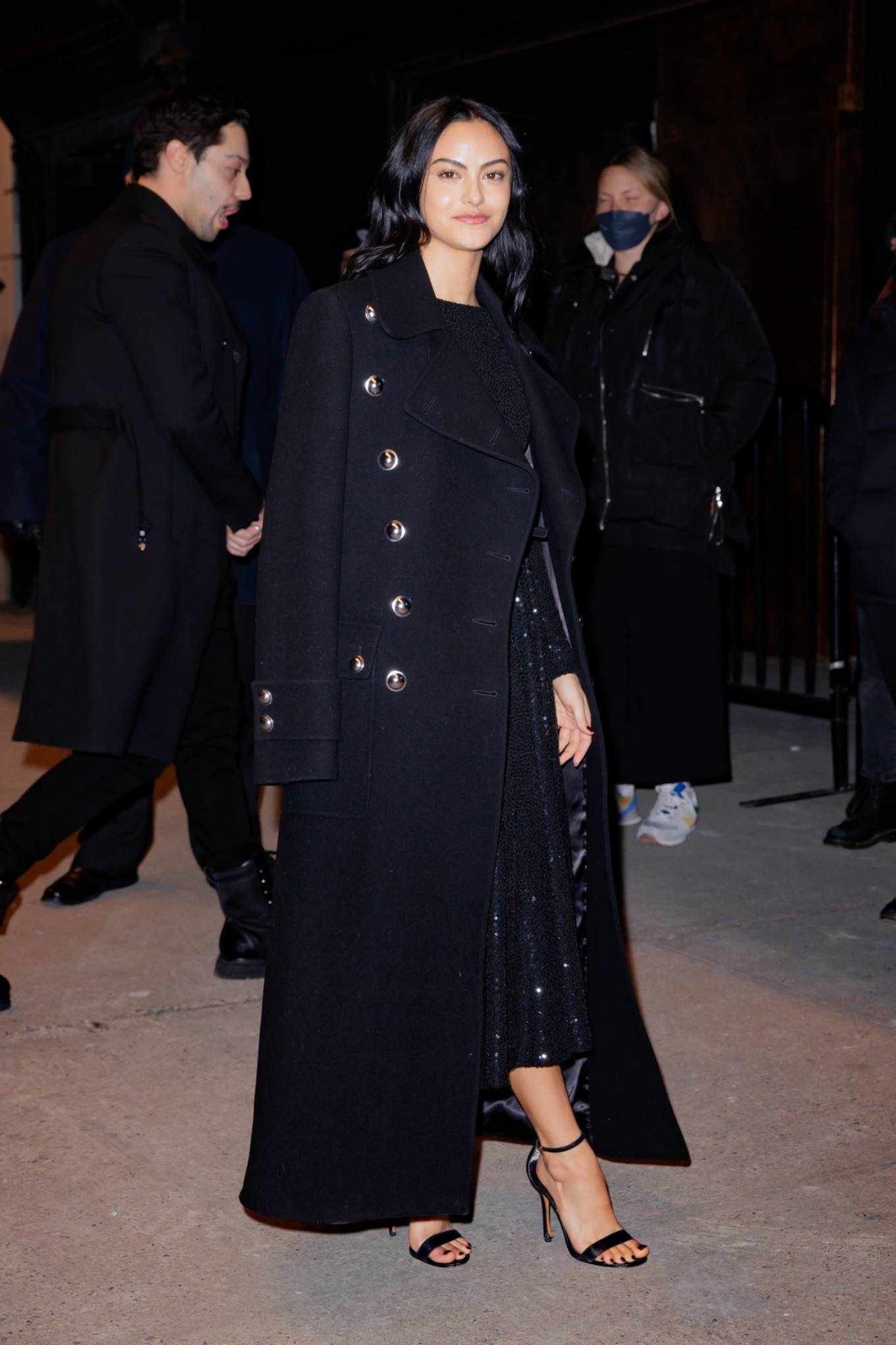 Camila Mendes 2022 : Camila Mendes – In all black arrives to the Michael Kors fashion show during NYFW-05