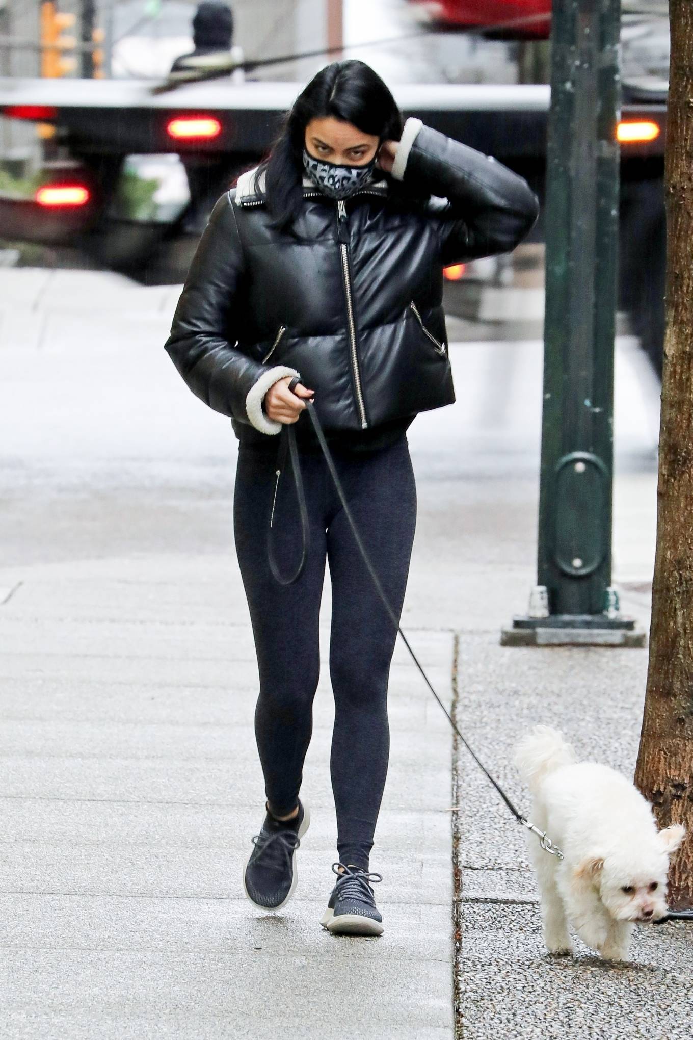 Camila Mendes - Seen walking her dog in Vancouver