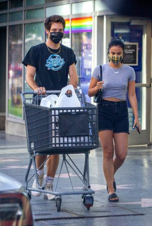 Camila Mendes with her boyfriend - Shopping at Bed Bath and Beyond in Hollywood