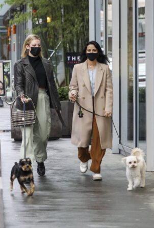 Camila Mendes - With Lili Reinhart steps out for dog walk in Vancouver Canada