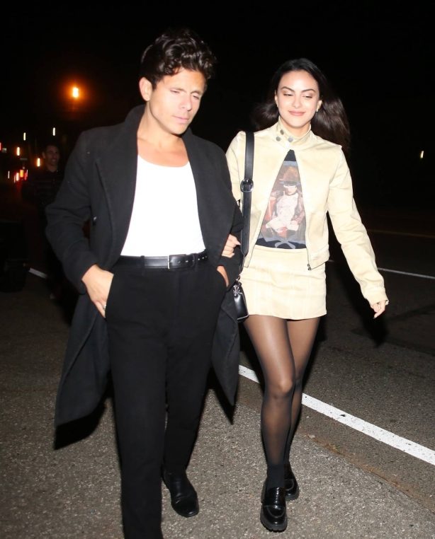 Camila Mendes - With Rudy Mancuso seen attending Jennifer Klein’s Day of Indulgence holiday party