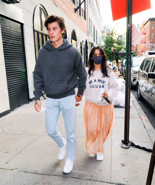Camila Mendes - With Shawn Mendes step out together in New York City