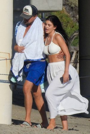 Camila Morrone In a bikini with Leonardo DiCaprio on the beach in Malibu
