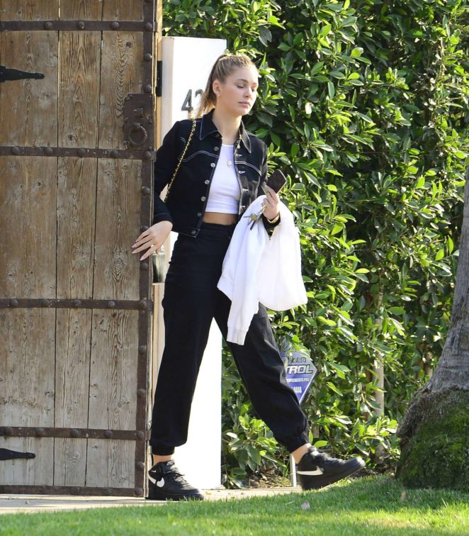 Camila Morrone - Leaving Her Home in Los Angeles