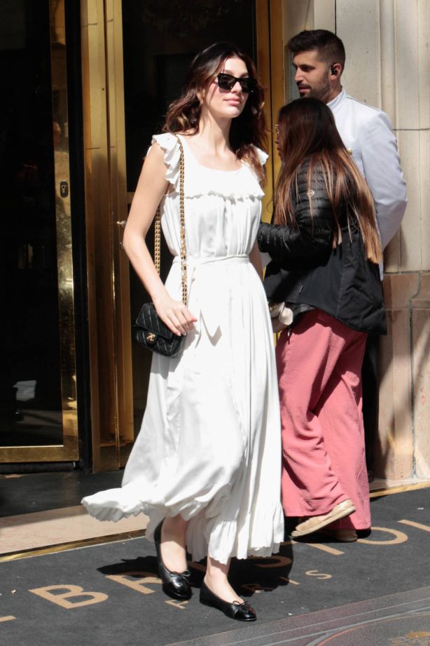 Camila Morrone - Leaving her hotel during Paris Fashion Week
