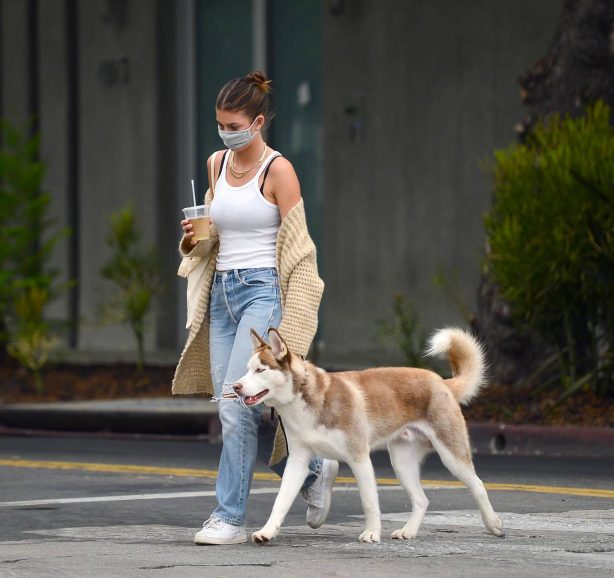 Camila Morrone - Out to Walk Her Husky in Los Angeles