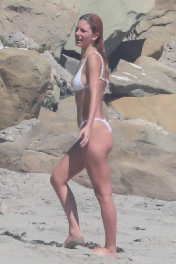 Camila Morrone - Seen in Malibu in white bikini