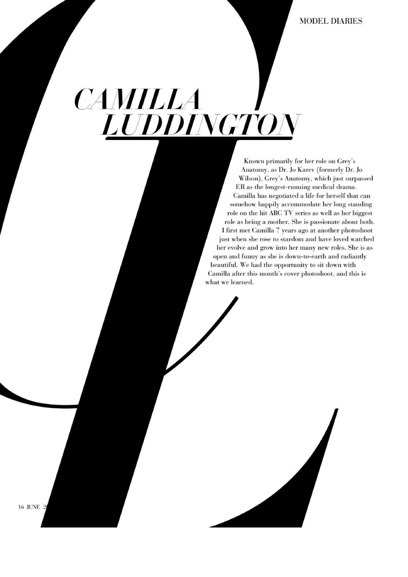 Camilla Luddington â€“ Modeliste Magazine (June 2019 issue)
