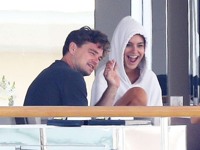 Camilla Morrone and Leonardo DiCaprio on board Mega Yacht in Antibes
