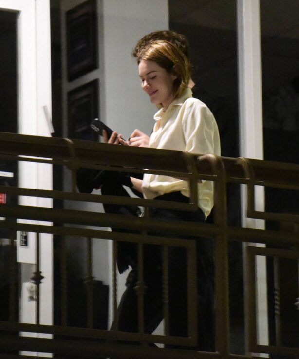 Camille Rowe - With Theo Niarchos on a date night at Sushi Park