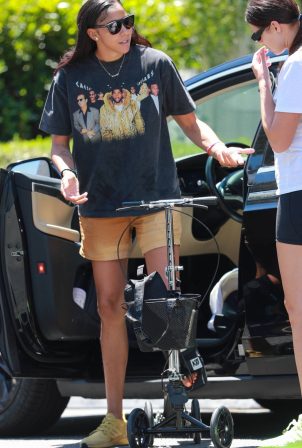Candace Parker - Spotted in a casual attire after her injury in West Hollywood