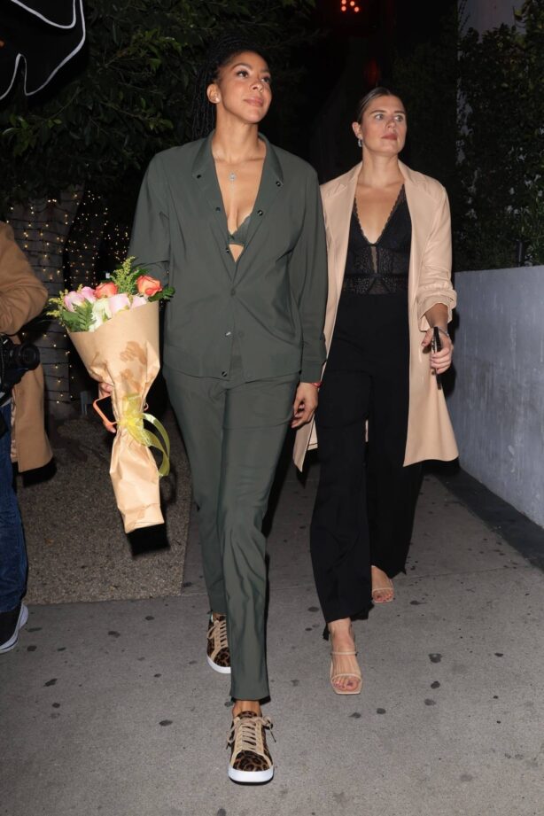 Candace Parker - With Anna Petrakova on a dinner date at Catch Steak in West Hollywood