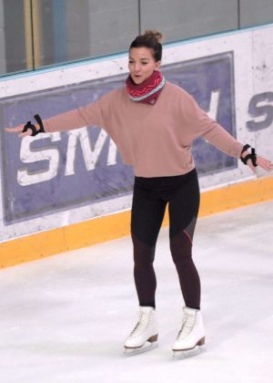 Candice Brown on Dancing On Ice Practice in London