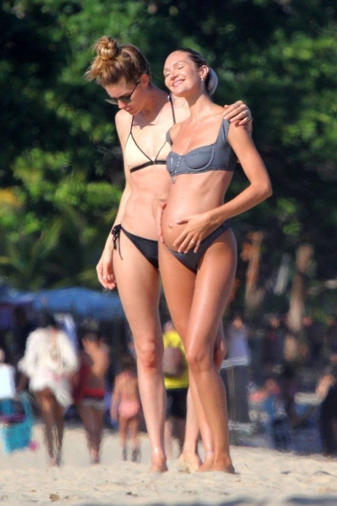 Candice Swanepoel and Doutzen Kroes in Bikini at Espelho Beach in Bahia