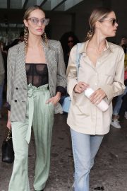 Candice Swanepoel and Doutzen Kroes - Leaving Max Mara Show in Milan