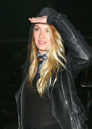 Candice Swanepoel at Madeo Restaurant in Los Angeles
