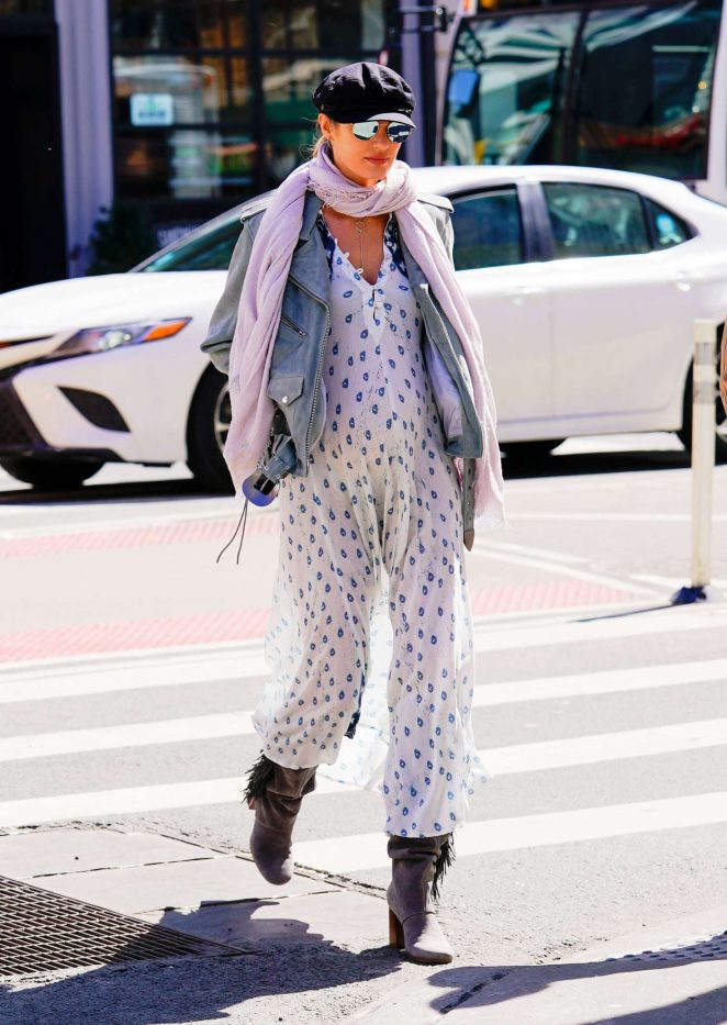 Candice Swanepoel in Jumsuit out in NYC