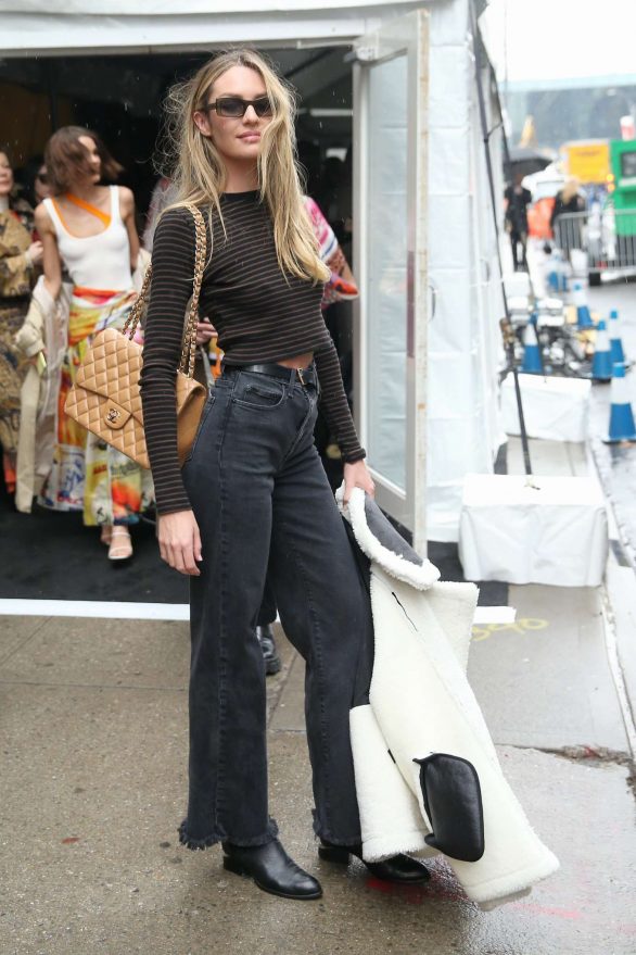 Candice Swanepoel - Outside Zimmermann Show 2020 at New York Fashion Week